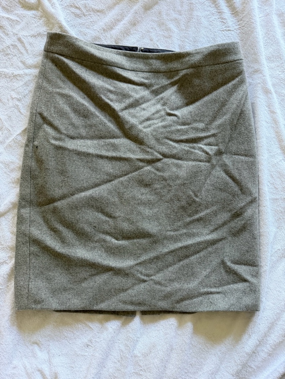 J. Crew Grey Wool Pencil Skirt
